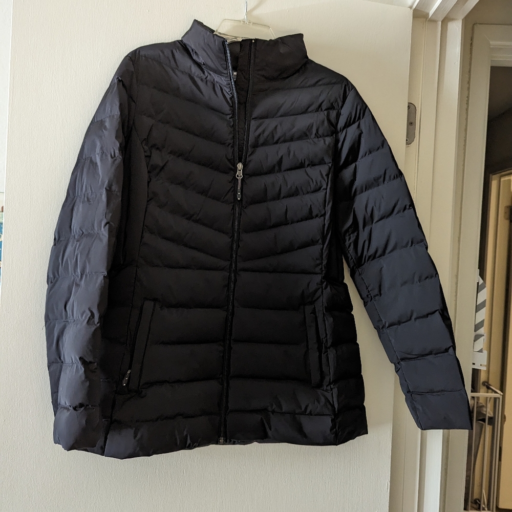 32 Degrees Women's Ultra-Light Down Packable Jacket, Black, Largw